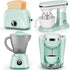 Pretend Play Kitchen Appliances Toy Set with Coffee Maker, Mixer, Toaster, Blender, and Accessories for Kids