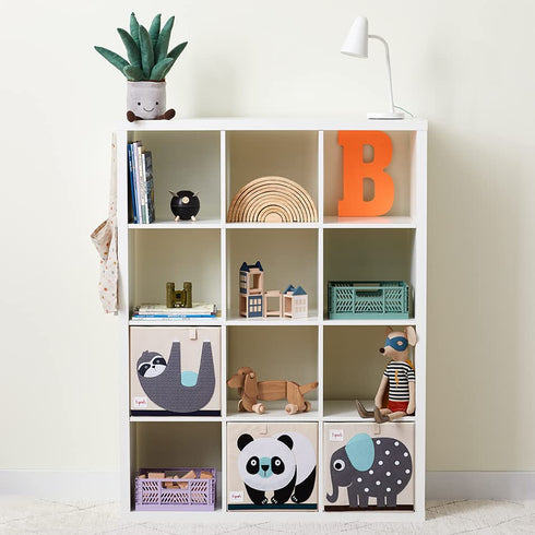 3 Sprouts Toy Storage Organizer, Toy Box Cube for Playroom, Nursery - Foldable Storage Bin - Sloth