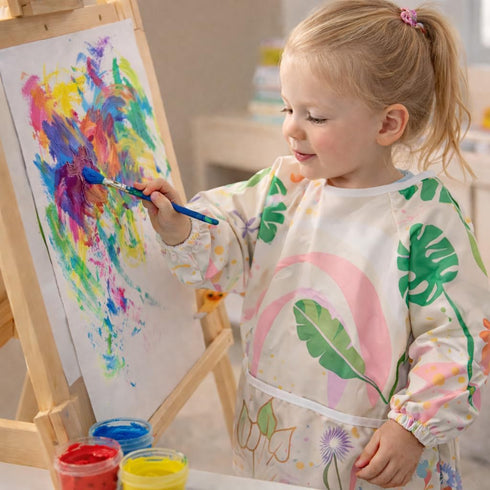 1-3 Madrona Brands Toddler Art Smock Years | Long Sleeve Kids Waterproof Cover with Pockets | Crafts, Paint Apron, Baby