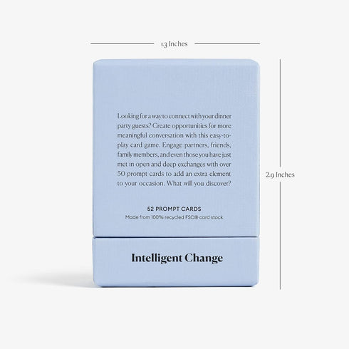 52 Intelligent Change Get Closer: Table Talk Conversation Cards, Dinner Party Conversation Starters, Fun Talking Card