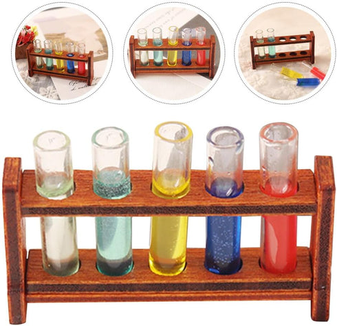 Furniture 1 Set Dollhouse Toy Miniature Test Tube Model, Mini Props for Small House Accessories