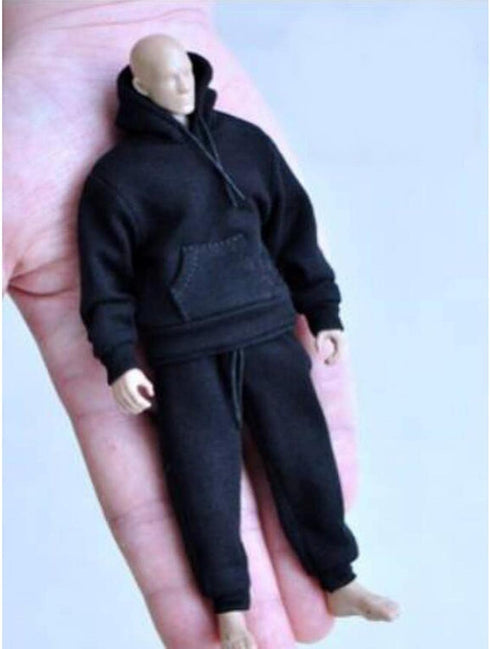 Yiju 3X 1:12 Man's Sweatshirt Outfit - 1/12 Scale Figure Doll Clothes, Pants + Hoody for 6 Inch Action Figures