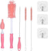 GUARDIX Portable Bottle Brush Set - Baby Bottle Cleaner Kit with Silicone Brush,