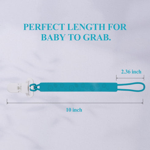 Girls,Pack 4 One Piece Design Silicone Pacifier Clip Holder for Baby Boys and of Flexible Paci Leash,Binky