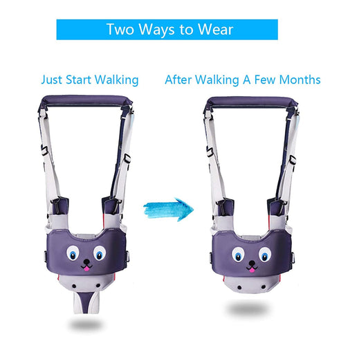 IULONEE Baby Walker - Handheld Toddler Walking Harness Helper for Adjustable Standing Up Learning (Grey)
