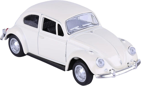 Berry President 1967 Classic Beetle Bug Vintage Diecast Metal Pull Back Car Model Toy (Beige) for Kids/Gift