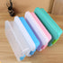 Xinsheinelry Set Box,Stackable Sand Tray with Lid Stickers Portable Sensory Bin for Kids Art Storage Blue Green