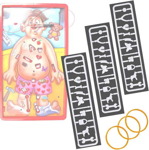 3 Sets Operation Skill Game Pieces & Replacement Parts (Operation Game Not Included)