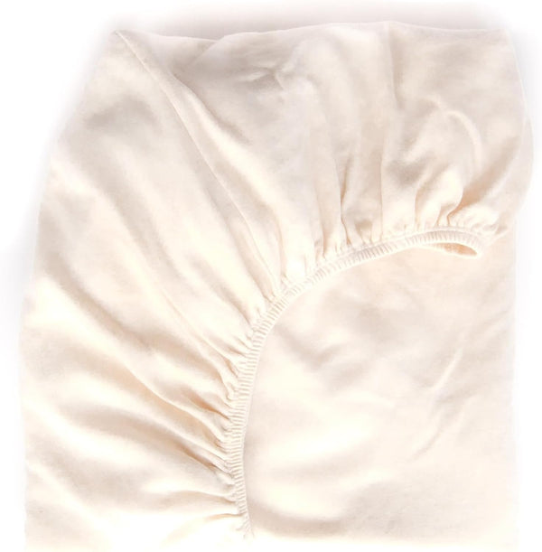 Oolie Organic Cotton Crib Sheet, Flannel, Natural