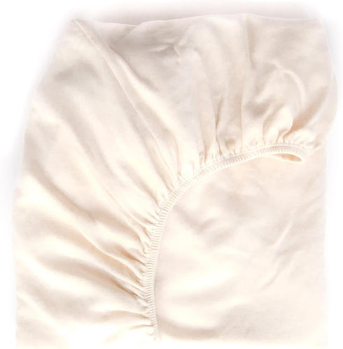 Oolie Organic Cotton Crib Sheet, Interlock Jersey, Natural