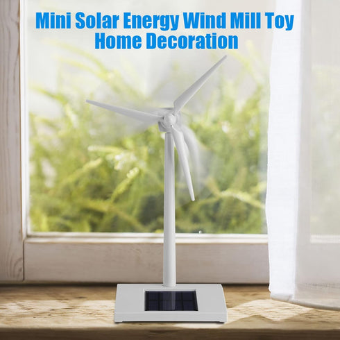 Wind Mill Toy, 14x9x26cm White Solar Wind Toy for Kids, Decorative Item or Teaching Tool