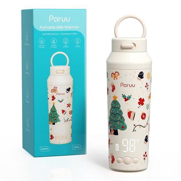 Paruu Portable Bottle Warmer for Travel, Easy-Clean Wide Mouth, Portable Milk Warmer
