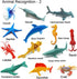 24-Pack Sea Ocean Animal Figures - Realistic Plastic Pool Party Toys Set for Children's Educational Gifts