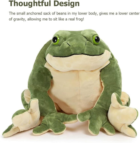 MorisMos Giant Frog Stuffed Animal - 22 Inch Large Green Plush Pillow for Kids