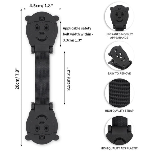 2 Dolls(2 Pack) Anti Escape Harness Chest Clip Lock, Baby Safety Strap Prevent Kids Taking Their Arms Out of High
