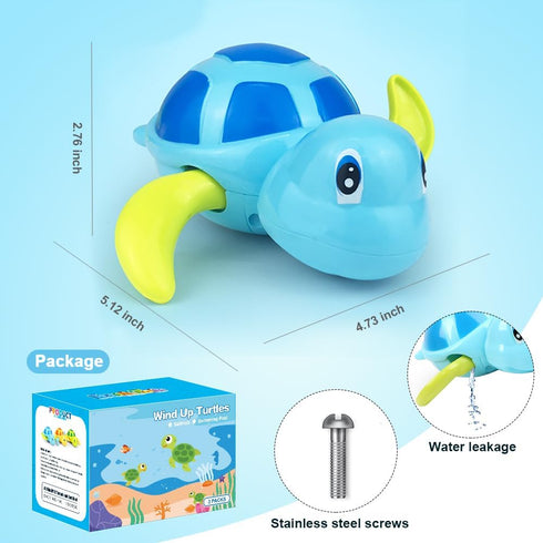 Eivaai 1 2 3 4 5 Swimming (3 Bath Toys for Toddlers Years Old,Pool Toys for Kids,Baby Funny Wind Up Turtle Bath