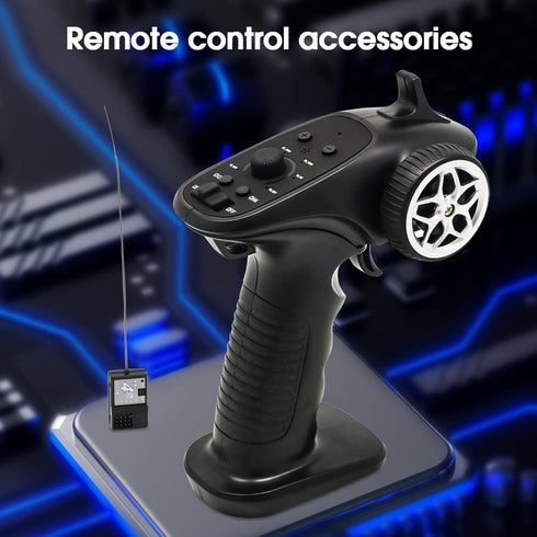 havcybin 2.4ghz 4CH RC Controller Remote and Receiver Digital Radio Transmitter for RC Car Boat Tank (Updated Version)
