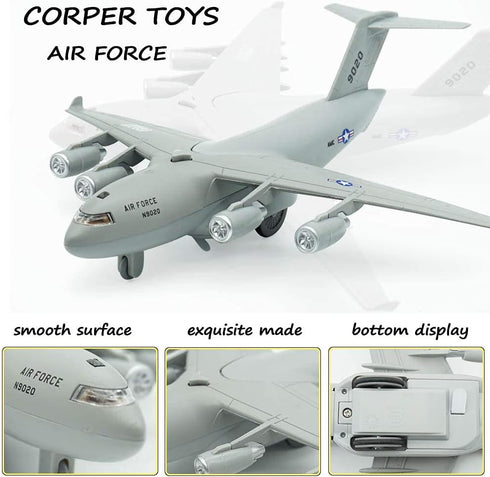 CORPER TOYS Diecast Plane Metal Pull-Back Aircraft Toys, Air Plane Model for Kids Birthday