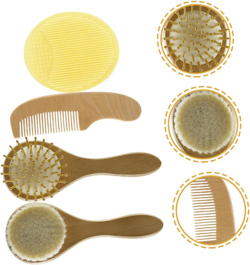 Natural Wool Grooming Kit for Newborns