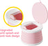 Liazonkj Portable Foldable Toddler Travel Potty - Medium Pink Potty Seat, Emergency Toilet for Car Camping Hiking
