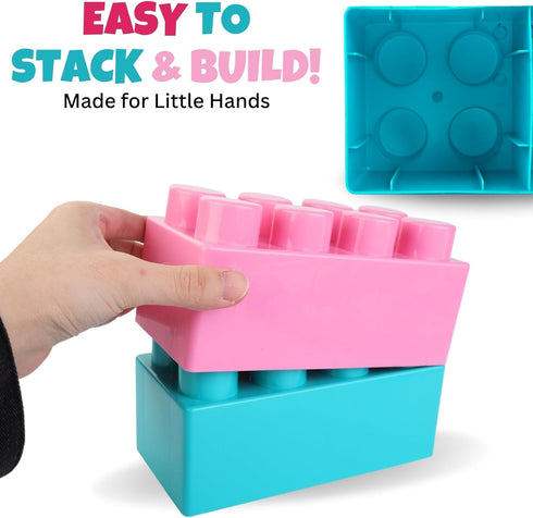Liberty Imports 24 PCS Giant Blocks for Toddlers, Set of Plastic Large Building Blocks for Kids Creative Play
