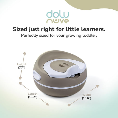 DOLU NUVE Premium Potty Training Seat for Toddlers, Portable Toilet Chair with High Backrest, Non-Slip Base