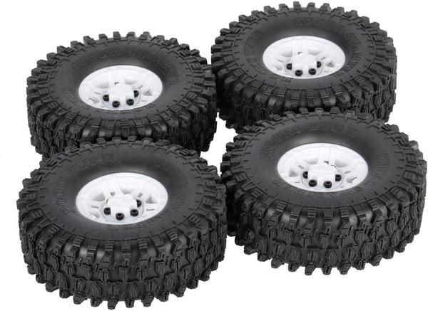 Goolsky 4Pcs AUSTAR AX-5020C 1.9 Inch 120mm Tires with Hub for 1/10 Traxxas Redcat SCX10 AXIAL RC4WD TF2