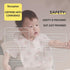 24 Pack 13.78x 9.45 (24pcs Disposable Feeding Bibs, Individual for Baby & Kids -Adjustable Adhesive Tabs, Toddler Bibs