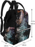 HCBPWVQA Backpack Daypacks Backpack Mommy Psychedelic Smoke Diaper Bag with Changing Pad and Pacifier Holder