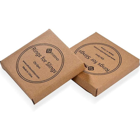 TOPIND 3" Large Size Aluminium Baby Sling Rings, 2 pcs for Baby Carriers & Slings (Brown)