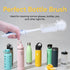Superio Long Bottle Brush Scrubber, Blue and White Baby Bottle Brush with Rubber Grip Handle