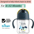 Evorie 7 Oz 10 Oz 6 2 Tritan Weighted Straw Sippy Cup for Baby and Toddler Bottle with Straw and Removable Handles