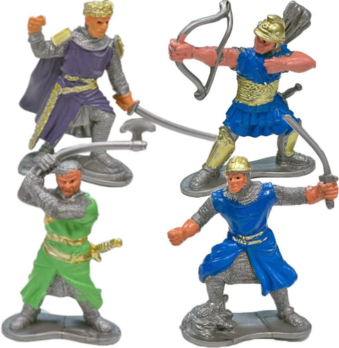 8 Liberty Imports PCS Medieval Knight Figures - Toy Soldiers Free-Standing Figurines with Realistic Details, Medieval