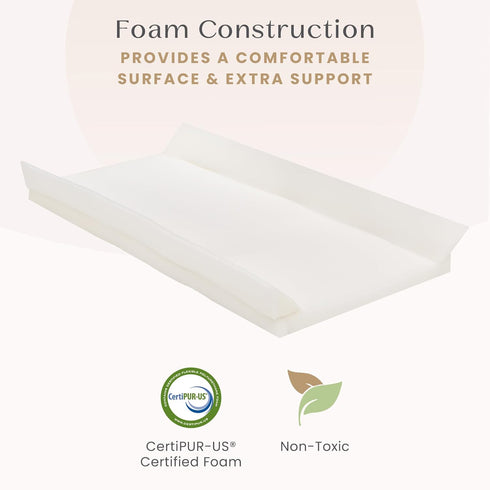 Delta Children Crib and Changer Changing Pad and Plush Cover - Works with Crib and Changers - Machine Washable Cover.