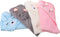 HONITANO 4pcs Hooded Baby Bath Towels - Soft Coral Fleece Animal Design Newborn