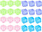 24Pcs Stress Balls Fidget Toys Adults, Ice Cube Squeeze Toys - Square