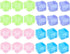 24Pcs Stress Balls Fidget Toys Adults, Ice Cube Squeeze Toys - Square