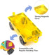 Set 3+ Magnetic Tiles Car Truck Kit Toy with Stronger Magnets, Educational Magnet Cars with Re-Enforced Hitch and Long