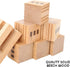 Wooden Castle Building Blocks Set, 69 Pieces Big Solid Beech Wood Stacking Toy for Kids