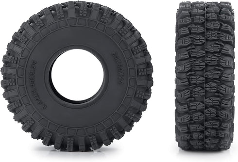4pcs 64mm Rubber Tires Set, Crawler Tires with Foam for 1:18 TRX4-M TRX4M RC Car