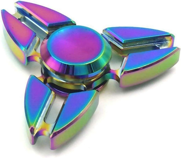 Metal Rainbow Fidget Spinner Toys, High Speed Bearing Stress Reducer for Adults and Children, Office Desk Gadget