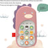 Baby Cell Phone Toy with Early Education & Music - Learning Educational Dinosaur Fake Phone Fun for Kids (Pink)
