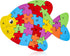 LovesTown Goldfish Wooden Puzzle - 26PCS Jigsaw Puzzle Alphabet and Number Building Blocks for Kids