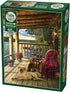Cobble Hill 1000 Piece Puzzle - Cabin Porch - Includes Sample Poster