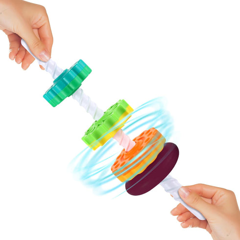 Spinning Stacking Toys – Rainbow Tower – Kids Stackable Spinning Toy for Toddlers 1-3 – Builds Sensory and Motor Skills