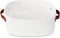ABenkle Small White Basket with Handle, Soft Woven Storage Bins for Baby Cat and Dog Toys Organizer