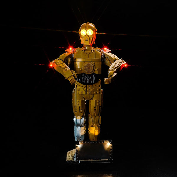 Upgraded Led Light Kit for Lego Star Wars C-3PO Buildable Droid Figure, Light Control Version Compatible with 75398