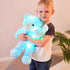 LED Teddy Bears Stuffed Animals, 18 Inch Cute Glow Bear Plush Toys, Colorful Light Up Doll Gifts for Kids, Baby, Blue
