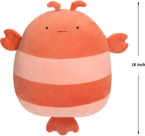 Zielind 16 inch Lobster Plush Pillow, Lobster Stuffed Animal Plush Toy Cute Plush Animal Pillows for Birthday