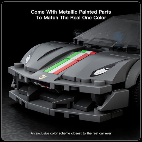 Set 8+ 358 Mould King Car Building Toys with Acrylic Display Case, Model Race Car Toy Building Blocks Kit, Collectible
